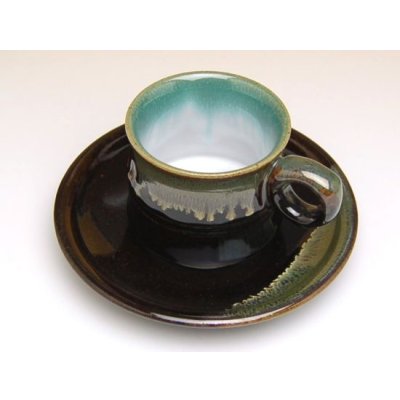画像3: 窯変流し コーヒー碗皿
