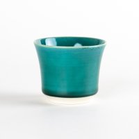 麻の葉（緑）　ぐいのみ