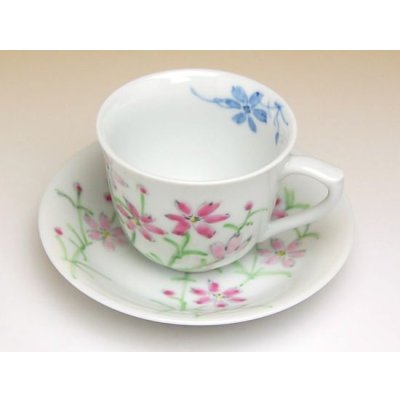 画像3: 染錦コスモス コーヒー碗皿