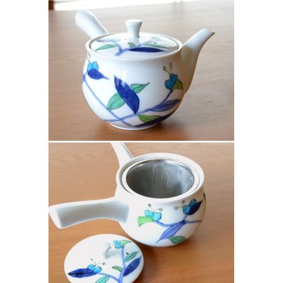 画像2: 花紀行つゆ草 U急須茶器揃（化粧箱入）