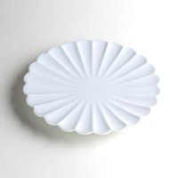 白磁菊型 ５寸皿