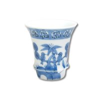 福花鳥（反り型）日本酒グラス SAKE GLASS