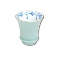 青磁瓔珞（反り型）日本酒グラス SAKE GLASS