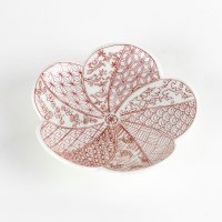 錦祥瑞（赤）　梅小皿