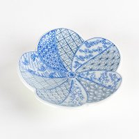 錦祥瑞（青）　梅小皿