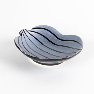 錦銀彩べっ甲釉　瓢形小付