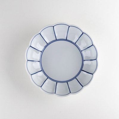 画像3: 染付ふちどり線 菊割小鉢