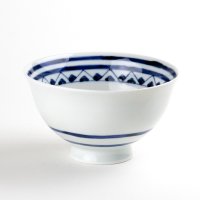 剣先紋（青） 茶碗