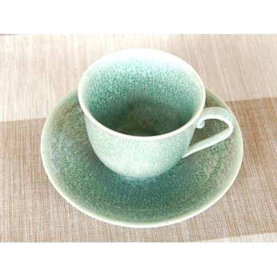 画像3: 鶯玉 コーヒー碗皿（木箱入）
