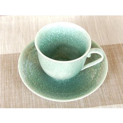 画像3: 鶯玉 コーヒー碗皿(木箱入)