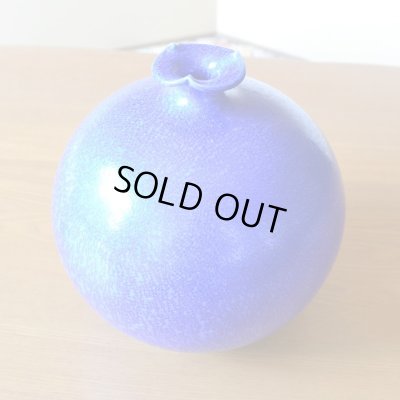 画像3: 瑠璃水滴 丸型 花瓶 真右エ門窯 二代真右衛門 馬場九洲夫 作