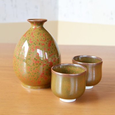 画像2: 金紅天目 酒器セット 真右エ門窯 初代真右衛門 作