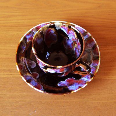 画像4: 焙 コーヒー碗皿 真右エ門窯 二代真右衛門 馬場九洲夫 作