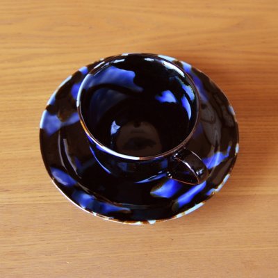 画像5: 青韻 コーヒー碗皿 真右エ門窯 二代真右衛門 馬場九洲夫 作