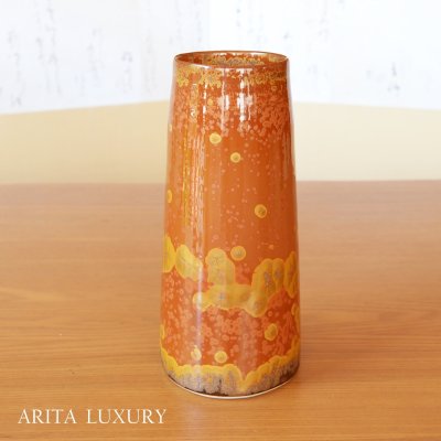 画像1: 金華紋 筒型花器 真右エ門窯 二代真右衛門 馬場九洲夫 作