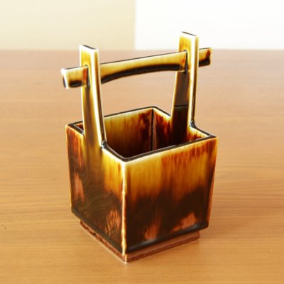 画像3: 玳皮天目 手桶花器 真右エ門窯 二代真右衛門 馬場九洲夫 作