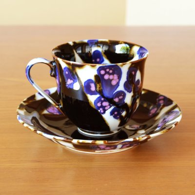 画像2: 粋（いき） コーヒー碗皿 真右エ門窯 二代真右衛門 馬場九洲夫 作