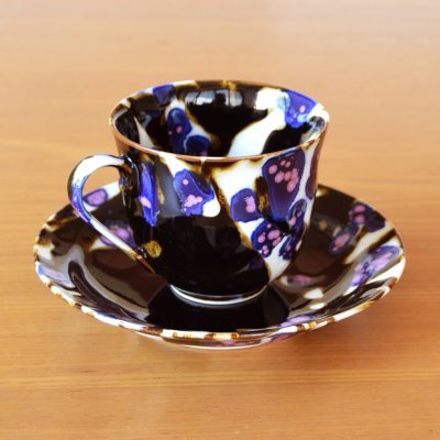 画像3: 粋（いき） コーヒー碗皿 真右エ門窯 二代真右衛門 馬場九洲夫 作