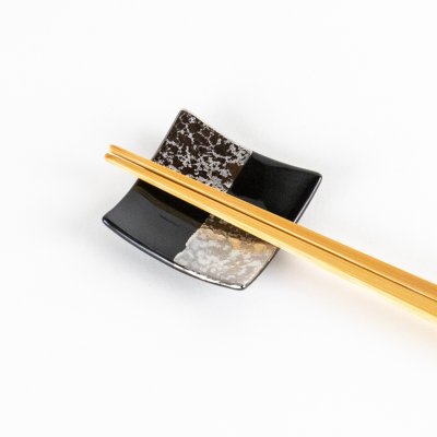 画像5: 市松（黒銀）　箸置