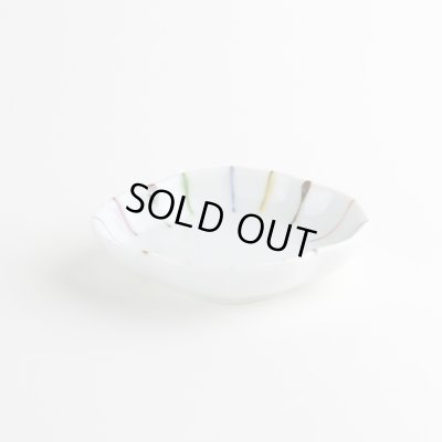 染錦線十草 木甲小皿