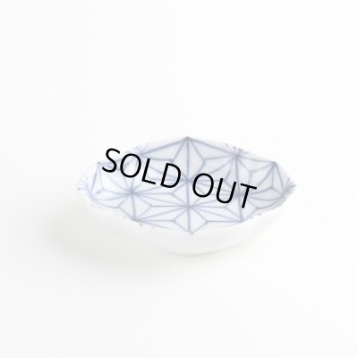 染付麻ノ葉 木甲小皿