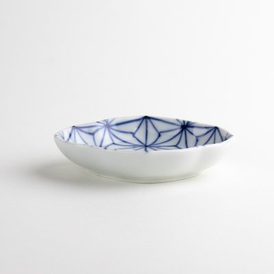 画像4: 染付麻ノ葉 木甲小皿