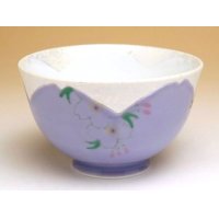 【名入れ・名前入り】華の舞（紫） 茶碗