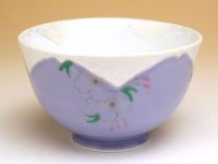 華の舞（紫） 茶碗