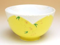 華の舞（黄） 茶碗
