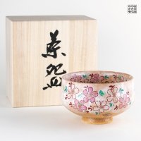 錦桜 抹茶碗（木箱入）