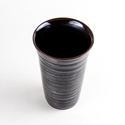 画像2: 【名入れ・名前入り】天目かすり ビアカップ