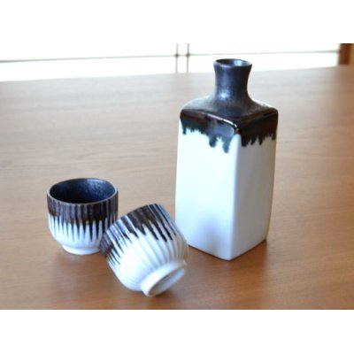 画像2: 万里 半酒器セット（木箱入）