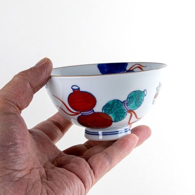 画像6: 鍋島六瓢(赤) 茶碗