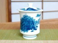 鍋島山水（大）蓋付湯呑