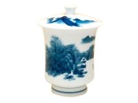 鍋島山水（小）蓋付湯呑