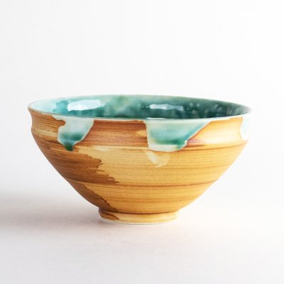 翡翠　抹茶碗（木箱入）