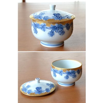 画像3: 金濃一珍菊 汲出しＵ土瓶茶器揃（木箱入）