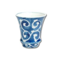 濃蛸唐草（反り型）日本酒グラス SAKE GLASS