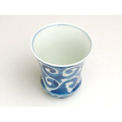 画像2: 濃蛸唐草（反り型）日本酒グラス SAKE GLASS