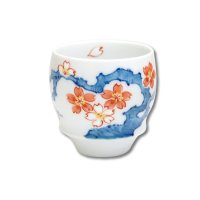 染桜（丸型）日本酒グラス SAKE GLASS