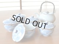 プラチナ牡丹 汲出しＵ土瓶茶器揃（木箱入）