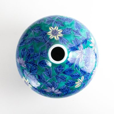 画像4: 染錦菊絵 小花瓶 藤井錦彩 作