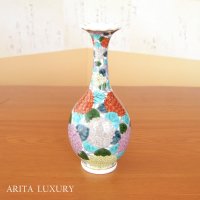 紫陽花（あじさい） 細首花瓶 北村福次 作