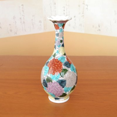 画像2: 紫陽花（あじさい） 細首花瓶 北村福次 作