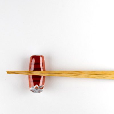 画像4: 手捻りネコ（赤）箸置き