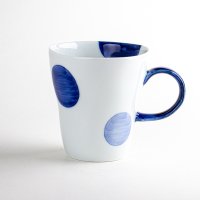 二彩丸紋（青） マグカップ
