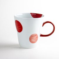 二彩丸紋（赤） マグカップ