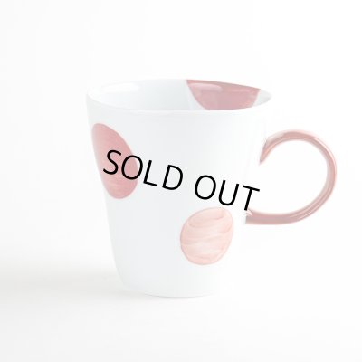 【名入れ・名前入り】二彩丸紋（赤）　マグカップ