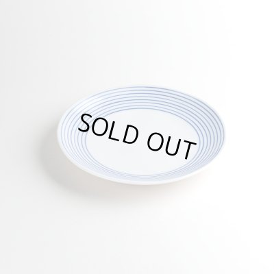 二彩千筋 ５寸皿（１枚）