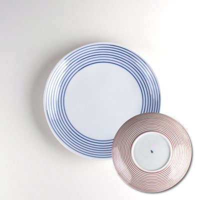 画像3: 二彩千筋 5寸皿(1枚)